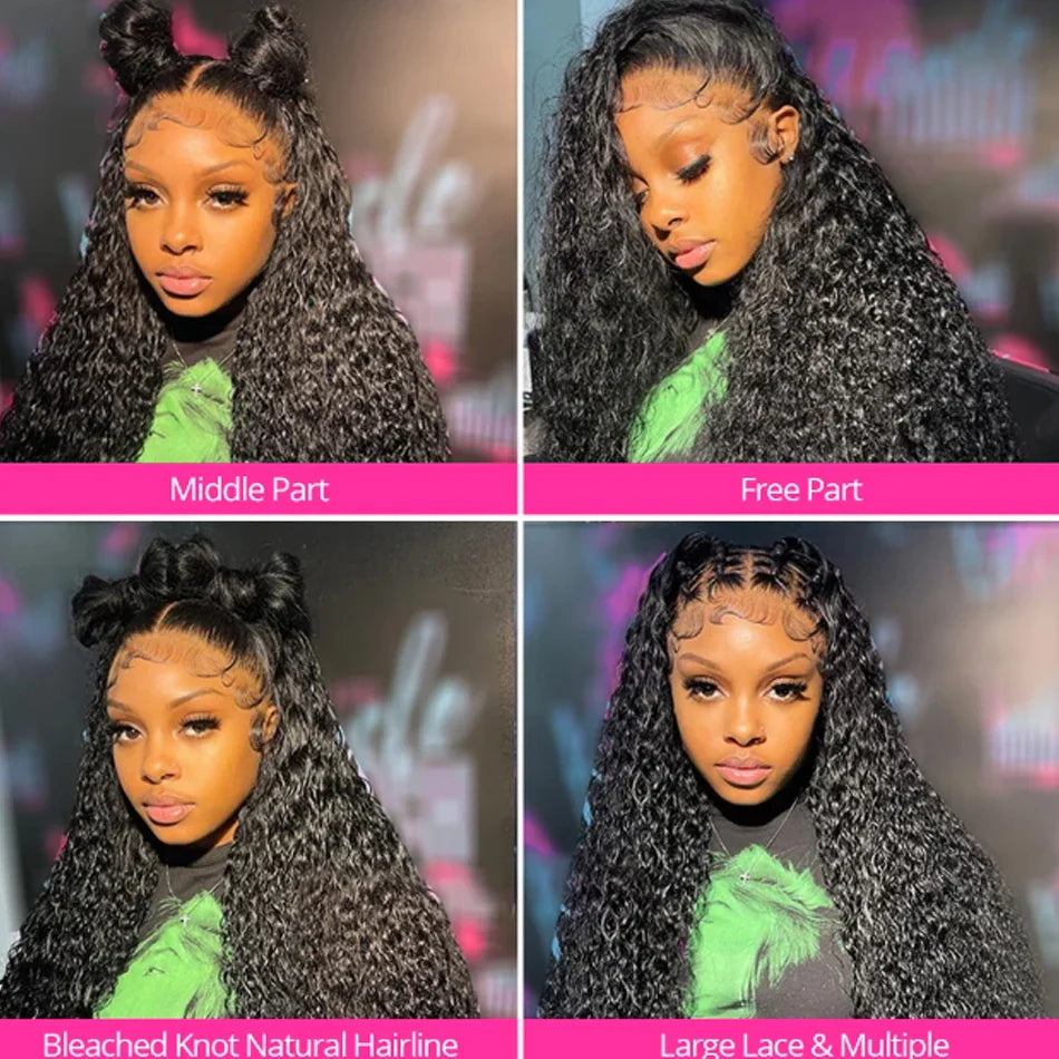 Glueless Water Wet and Wavy 13x4 Lace Closure Wigs