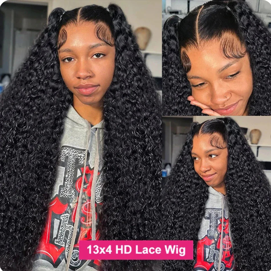 Glueless Water Wet and Wavy 13x4 Lace Closure Wigs