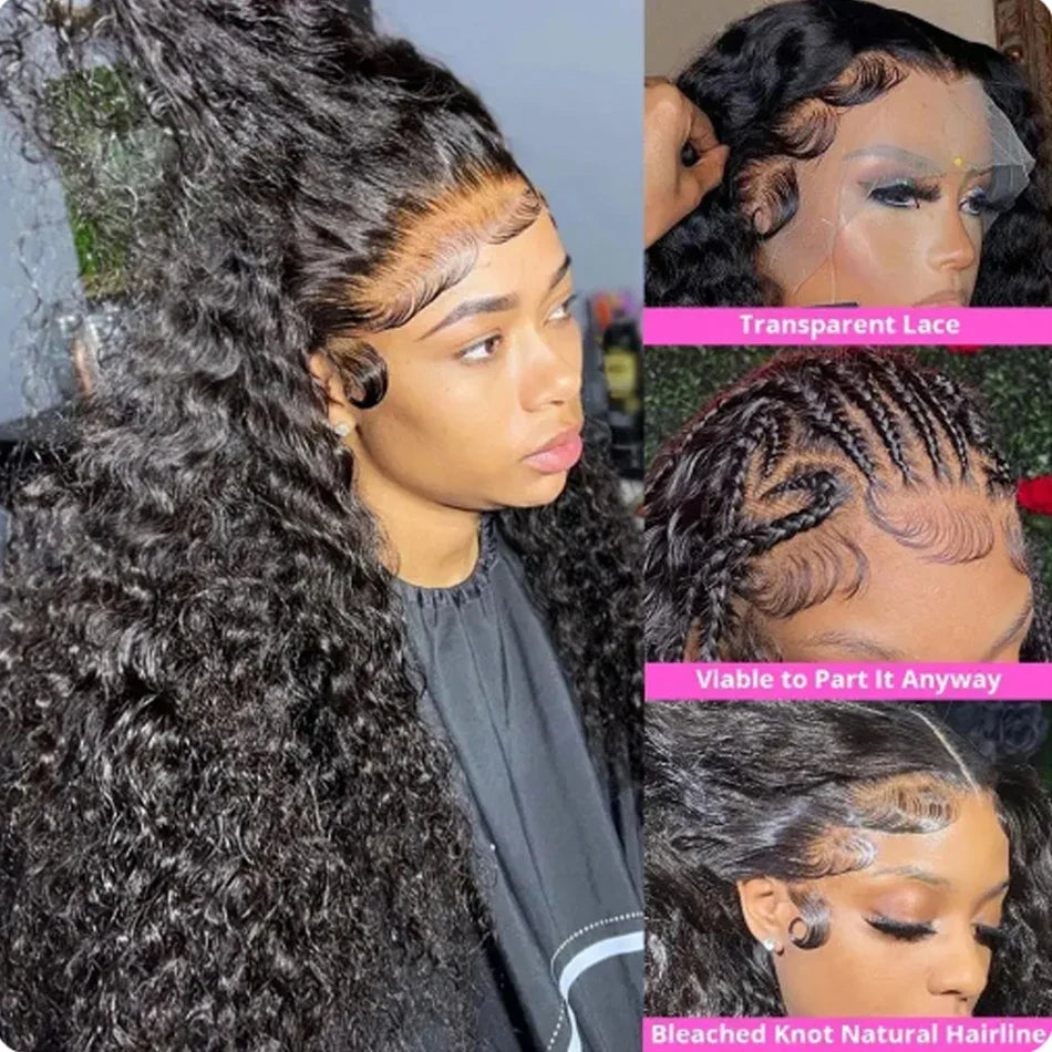 Glueless Water Wet and Wavy 13x4 Lace Closure Wigs
