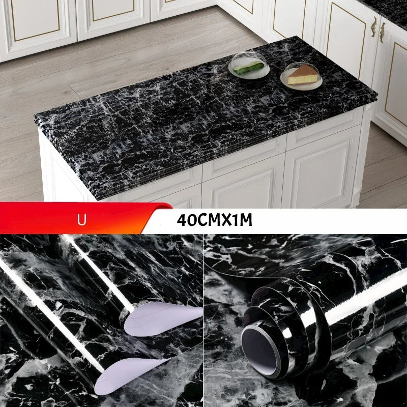 Marble Effect Oil-Proof Sticker