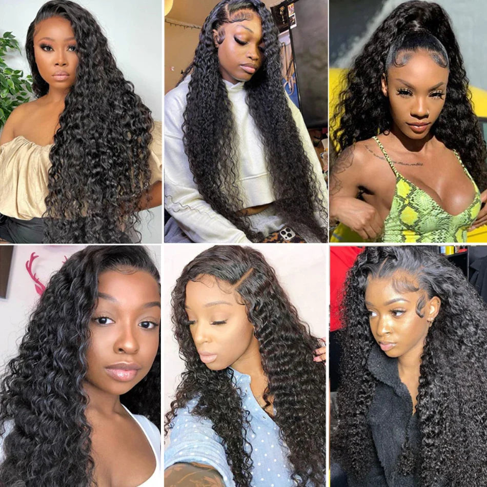 Glueless Water Wet and Wavy 13x4 Lace Closure Wigs