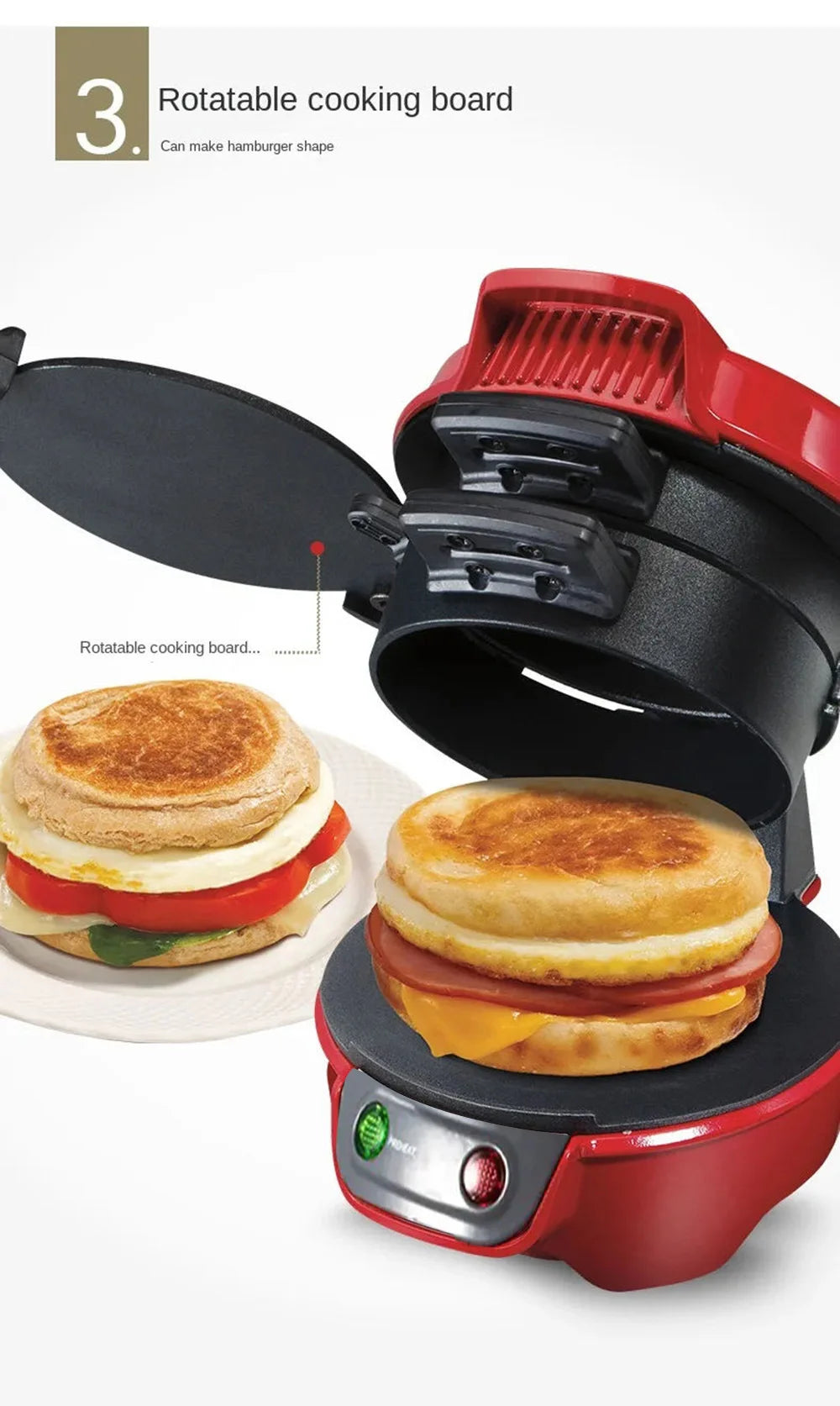 3-in-1 Breakfast Sandwich Maker