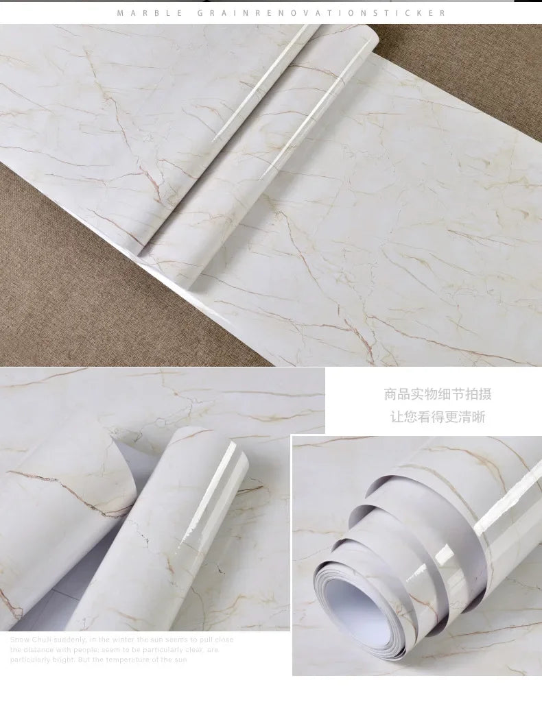 Marble Effect Oil-Proof Sticker