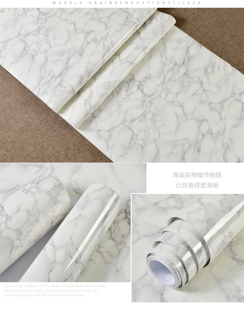 Marble Effect Oil-Proof Sticker