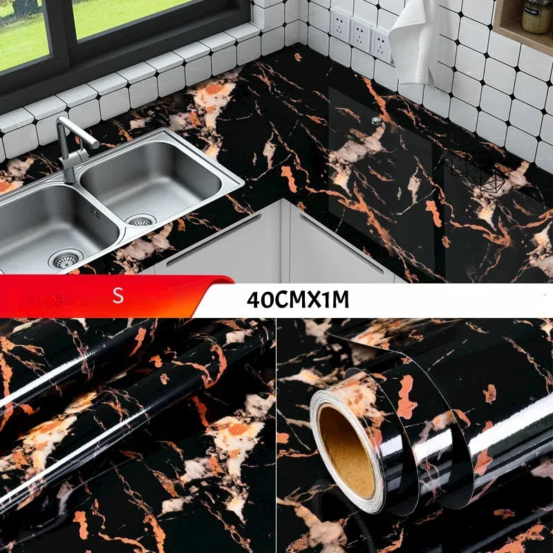 Marble Effect Oil-Proof Sticker